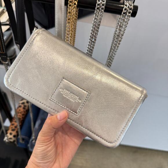 Best Price‼️Marc Jacobs The Metallic Leather Chain Mini Bag silver - Picture 3 of 6